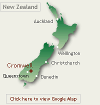 Burn Cottage Retreat, Cromwell, New Zealand Location Map