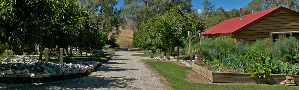 Driveway entrance to cottages